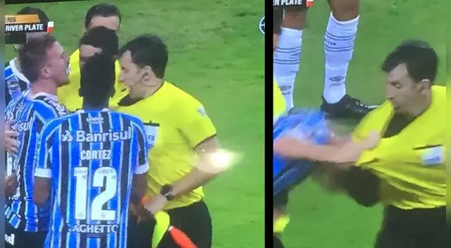 Antes de ser ejecutado el penal del triunfo de River Plate, Bressan estalló contra el árbitro por su decisión. Antes de ser ejecutado el penal del triunfo de River Plate, Bressan estalló contra el árbitro por su decisión.