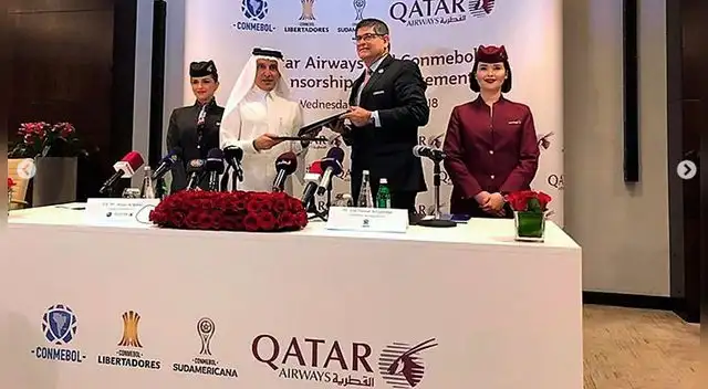 Copa Libertadores, Copa Sudamericana y Recopa Sudamericana será patrocinada por Qatar Airways confirmó Conmebol Copa Libertadores, Copa Sudamericana y Recopa Sudamericana será patrocinada por Qatar Airways confirmó Conmebol