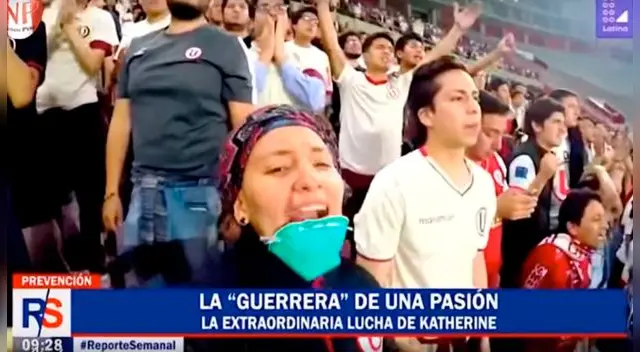 Katherine Guerrero alienta siempre a Universitario.
