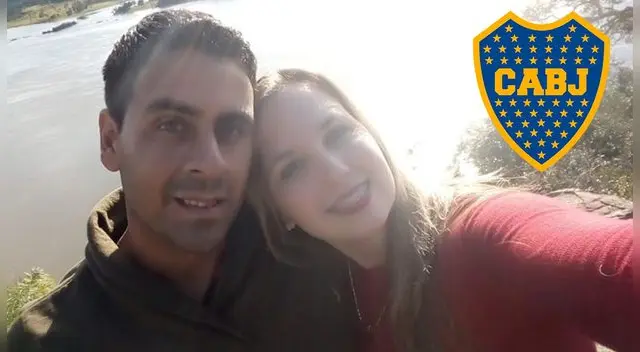 José Acosta junto a su novia Solange. 