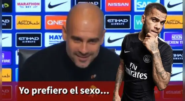 Pep Guardiola, sobre elogios de Dani Alves: "Yo prefiero el sexo"