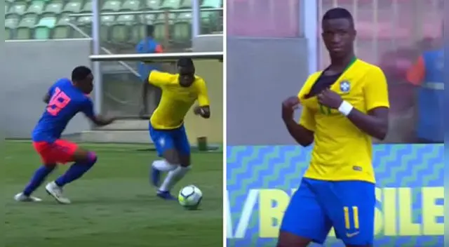 Vinicius Jr y su espectacular elástica a lo Ronaldinho con la Sub-20 de Brasil Vinicius Jr y su espectacular elástica a lo Ronaldinho con la Sub-20 de Brasil