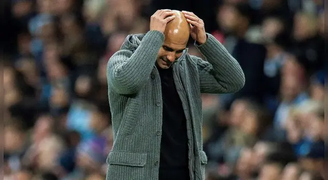 Pep Guardiola, durante un partido del Manchester City. Pep Guardiola, durante un partido del Manchester City.