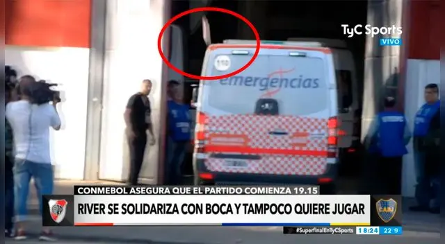 River Plate vs Boca Juniors: La ambulancia en la que viajaba Pablo Pérez también fue atacada River Plate vs Boca Juniors: La ambulancia en la que viajaba Pablo Pérez también fue atacada