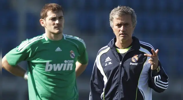 Iker Casillas y José Mourinho, durante su etapa en el Real Madrid. Iker Casillas y José Mourinho, durante su etapa en el Real Madrid.