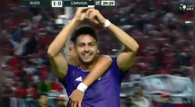 River Plate vs Gimnasia LP: golazo del 'Pity' Martínez para poner arriba al 'millo' [VIDEO]