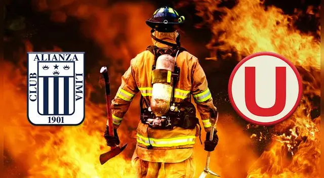 Alianza Lima y Universitario de Deportes se unen a los bomberos para apagar incendio.