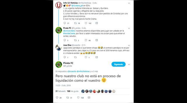 Universitario │ Alianza Lima: Twitter, Molinos El Pirata trolea hinchas con supuesta cuenta │ FOTOS