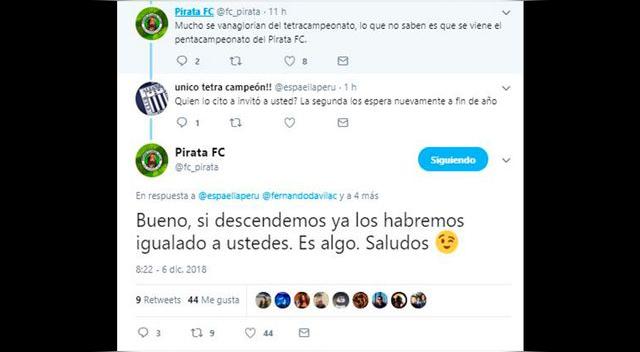 Universitario │ Alianza Lima: Twitter, Molinos El Pirata trolea hinchas con supuesta cuenta │ FOTOS