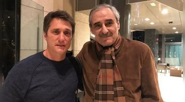 Ángel Cappa junto a Guillermo Barros Schelotto en Madrid. 