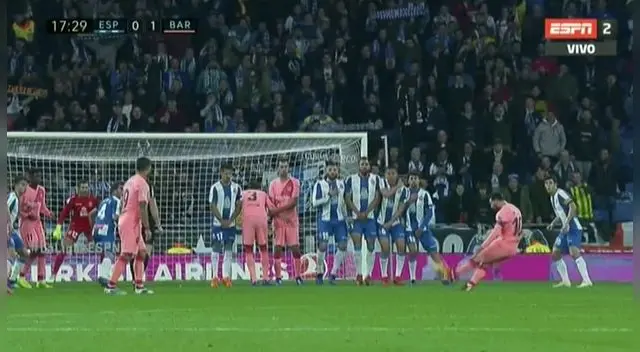 Barcelona vs Espanyol EN VIVO: Lionel Messi anotó 1-0 con golazo de tiro libre | VIDEO y transmisión de ESPN2
