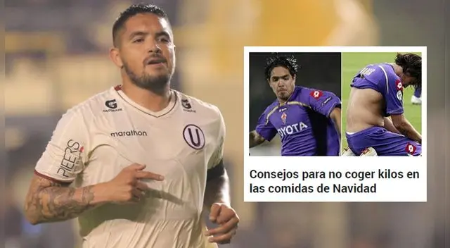 Universitario de Deportes: Juan Manuel Vargas aparece como imagen de "consejos para evitar coger kilos en Navidad"