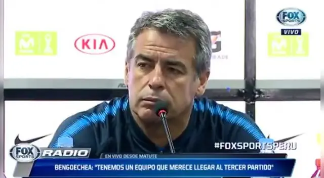 Pablo Bengoechea, durante conferencia de prensa de Alianza Lima. Pablo Bengoechea, durante conferencia de prensa de Alianza Lima.