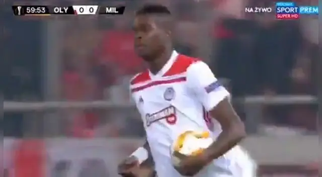 Olympiacos vs Milan: Pape Cissé pone el 1-0 para los locales [VIDEO]