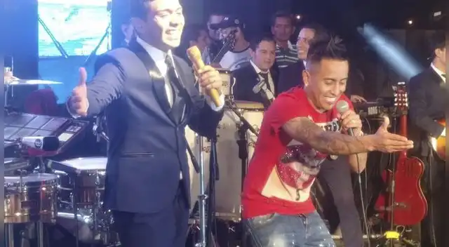Christian Cueva cantó con el Grupo 5 en Trujillo