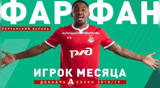 Jefferson Farfán fue elegido el mejor jugador del mes en Lokomootiv | Premier League Rusa Jefferson Farfán fue elegido el mejor jugador del mes en Lokomootiv | Premier League Rusa