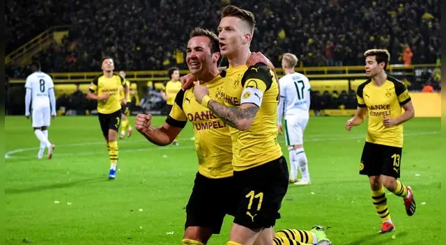 Borussia Dortmund venció 2-1 al Borussia Monchengladbach y sigue líder de la Bundesliga Borussia Dortmund venció 2-1 al Borussia Monchengladbach y sigue líder de la Bundesliga