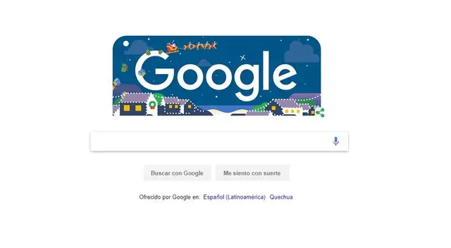 El doodle de este lunes 24 anticipa los festejos por Navidad con Papa Noel como protagonista de estas Fiestas 2018.