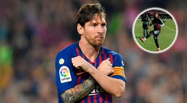 Barcelona: Lionel Messi regaló pelotas a niños tras finalizar el entrenamiento a puertas abiertas