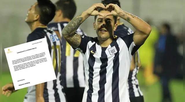 Universitario | Alejandro Hohberg y su emotivo mensaje de despida a los hinchas de Alianza Lima | FOTO | TWITTER