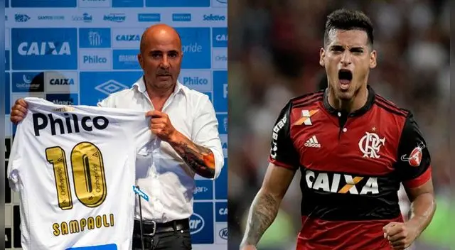 Miguel Trauco │ Santos Futebol Clube: Jorge Sampaoli pide a 2 futbolistas de Flamengo para soltar a Bruno Henrique │ FOTO