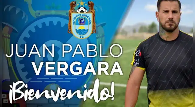 Binacional anunció el fichaje de Juan Pablo Vergara por todo el 2019 