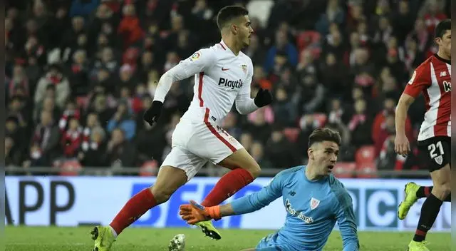 Sevilla venció 3-1 al Athletic de Bilbao por la ida de octavos de la Copa del Rey