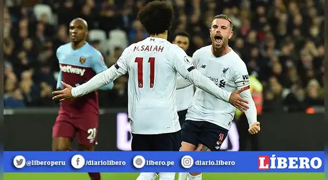 Liverpool venció 2-0 al West Ham y se hace invencible en la Premier ...