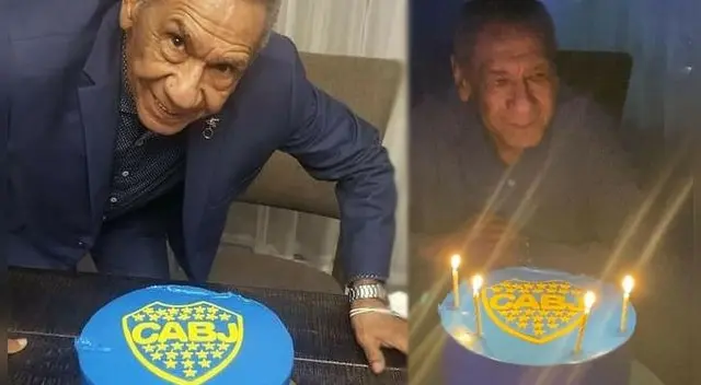 Hinchas de Boca Juniors sorprendieron a Julio Meléndez con una torta de cumpleaños