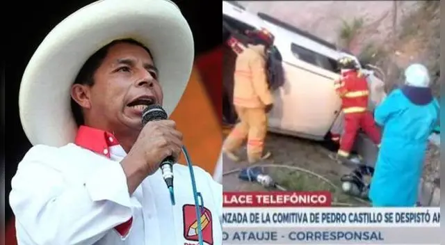 Comitiva de Perú Libre sufrió accidente vehicular en Ayacucho.