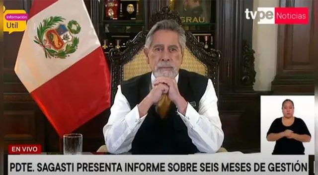 Francisco Sagasti se conmovió al terminar su mensaje a la Nación