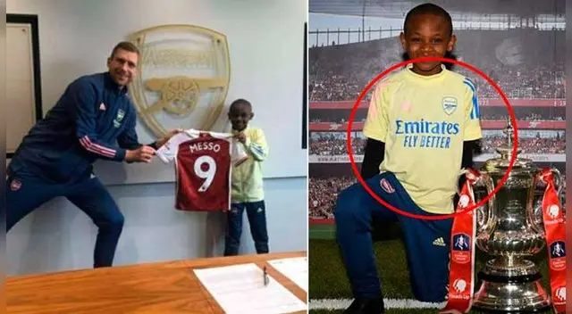 A Leo Messo lo vieron jugar en el distrito de Siaya, Kenia. Scouting de Arsenal lo llevaron a Inglaterra. A Leo Messo lo vieron jugar en el distrito de Siaya, Kenia. Scouting de Arsenal lo llevaron a Inglaterra.