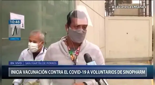 Inicia vacunación a voluntarios en la Universidad Peruana Cayetano Heredia