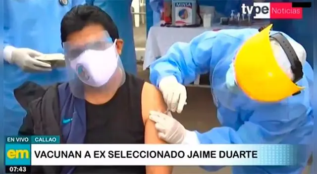 Jaime Duarte fue vacunado contra la COVID-19