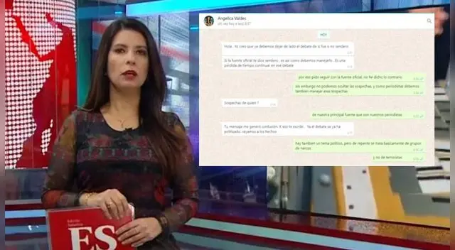 Canal N difundió por error chat de Angélica Valdés