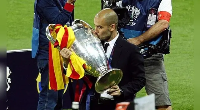 Pep Guardiola y su último título de Champions League como técnico. Foto: EFE Pep Guardiola y su último título de Champions League como técnico. Foto: EFE
