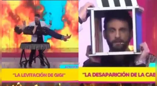 El Mago Biondi puso en aprietos a Peluchín y Gigi con trucos de magia. El Mago Biondi puso en aprietos a Peluchín y Gigi con trucos de magia.
