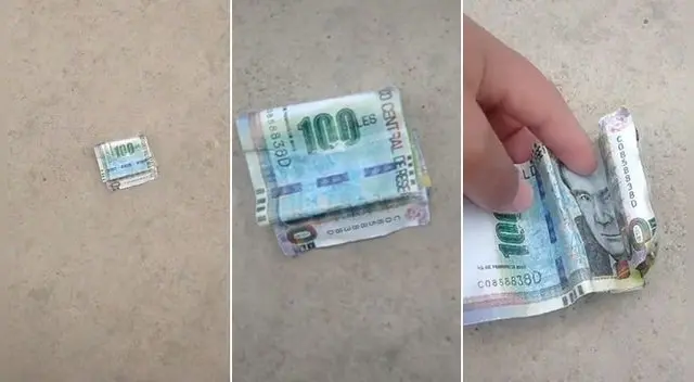 Joven recoge 100 soles del piso y se lleva una gran sorpresa Joven recoge 100 soles del piso y se lleva una gran sorpresa