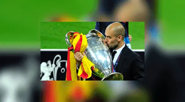 Pep Guardiola con la última Champions League que ganó, en 2011 Pep Guardiola con la última Champions League que ganó, en 2011