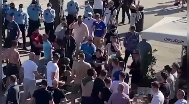 Hinchas del Chelsea y City se agarraron a golpes en Portugal Hinchas del Chelsea y City se agarraron a golpes en Portugal