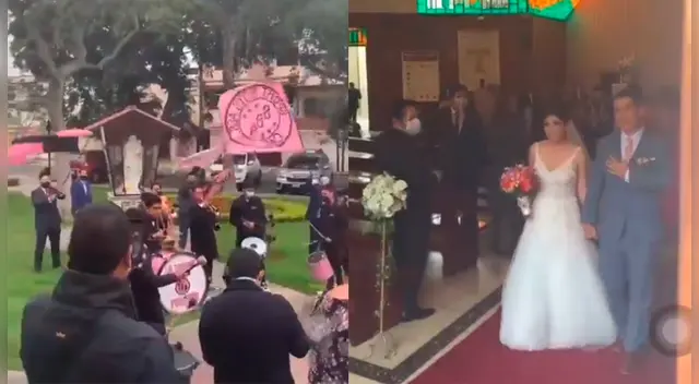 Boda Rosada: La pareja no esperaba la sorpresa de la hinchada de Sport Boys.