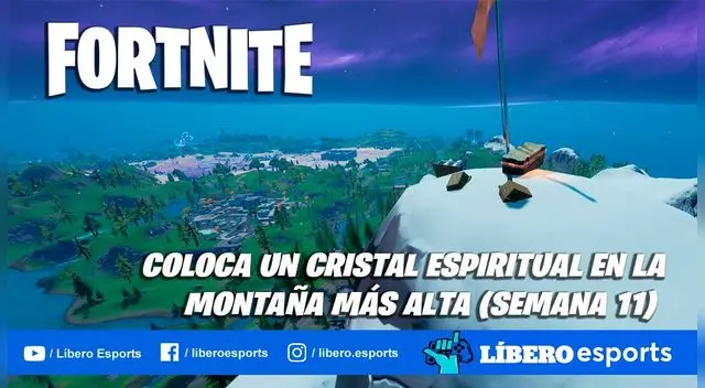 Fortnite: coloca un cristal espiritual en la montaña más alta Fortnite: coloca un cristal espiritual en la montaña más alta