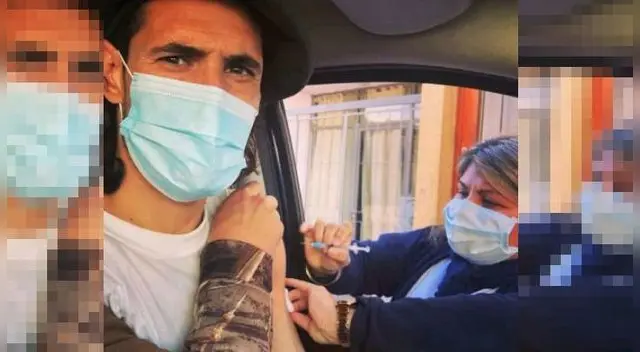 Edinson Cavani recibió vacuna contra la COVID-19 Edinson Cavani recibió vacuna contra la COVID-19