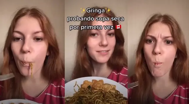 Tiktoker reacciona así al probar plato típico peruano por primera vez.