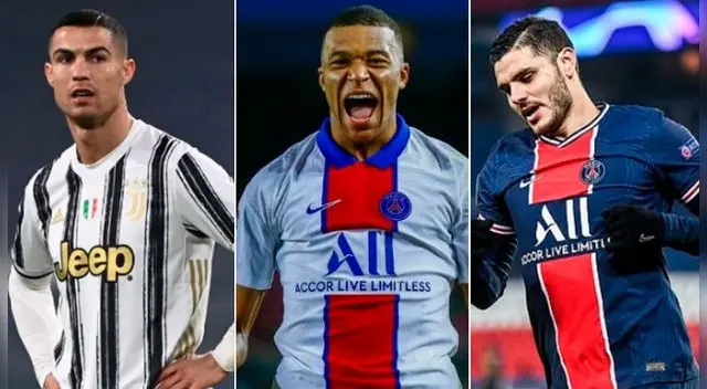 Cristiano Ronaldo, Kylian Mbappé y Mauro Icardi podrían cambiar de equipo. Cristiano Ronaldo, Kylian Mbappé y Mauro Icardi podrían cambiar de equipo.