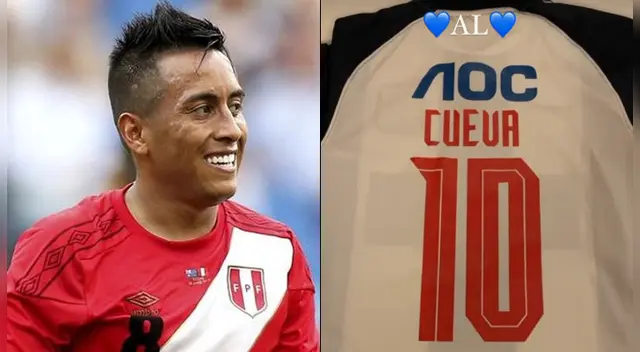 Christian Cueva recibió camiseta personalizada de Alianza Lima