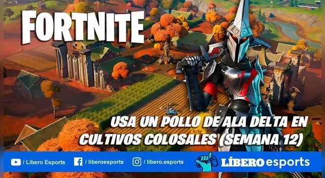 Fortnite: usa un pollo de ala delta en Cultivos Colosales - VIDEO