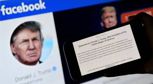 Donald Trump permanecerá suspendido en Facebook e Instagram por un tiempo más./Fuente: AFP. Donald Trump permanecerá suspendido en Facebook e Instagram por un tiempo más./Fuente: AFP.