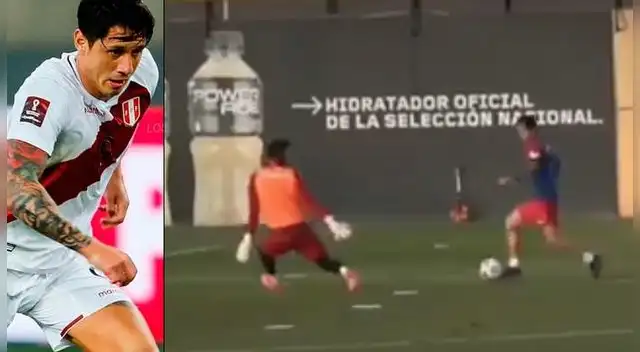 Gianluca Lapadula anotó golazo en práctica de Perú Gianluca Lapadula anotó golazo en práctica de Perú