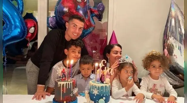 Cristiano Ronaldo festejó el cumpleaños de sus mellizos Eva y Mateo